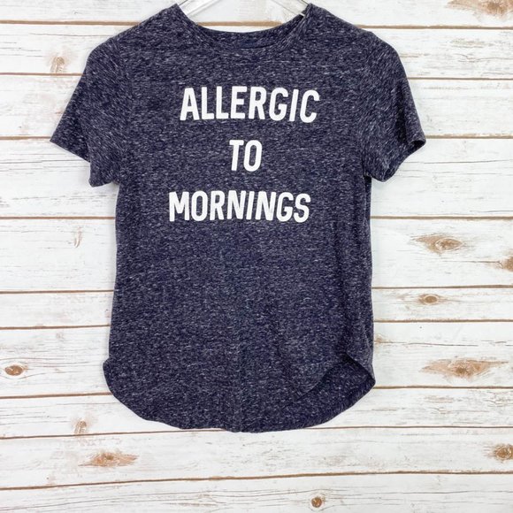 Modern Lux Tops - "Allergic to Mornings" short sleeve t-shirt size m